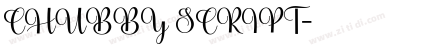CHUBBY SCRIPT字体转换